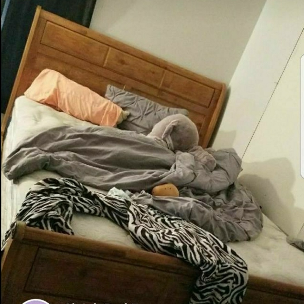 Queen sized bed